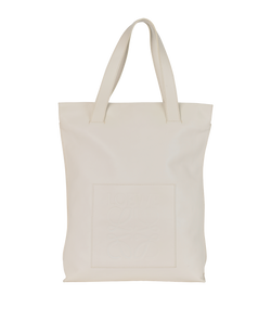 Anagram Shopper Tote, Leather, White, 261410, 2*